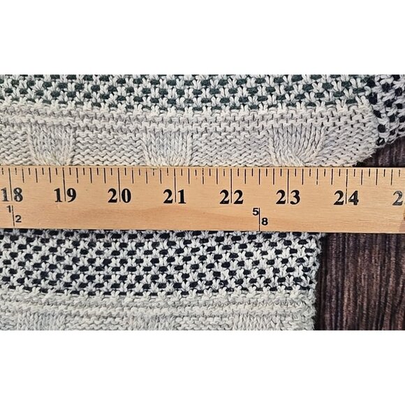 Peconic Bay Traders Vtg Sweater Cable Knit 100% Cotton Pullover USA Made Men's L - Picture 7 of 9